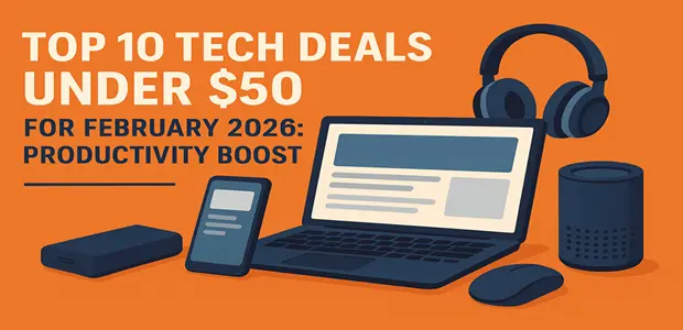 Top 10 Tech Deals Under $50 for February 2026: Productivity Boost 8 Top 10 Tech Deals Under 50 for February 2026 Productivity Boost