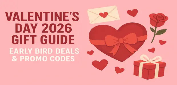Valentine’s Day 2026 Gift Guide: Early Bird Deals & Promo Codes 10 Valentines Day 2026 Gift Guide Early Bird Deals Promo Codes