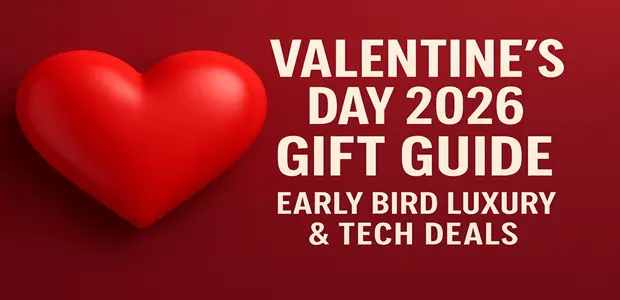 Valentine’s Day 2026 Gift Guide: Early Bird Luxury & Tech Deals 7 Valentines Day 2026 Gift Guide Early Bird Luxury Tech Deals