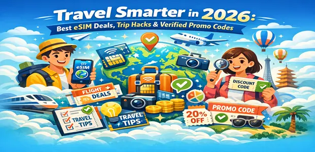 Travel Smarter in 2026: Best eSIM Deals, Trip Hacks & Verified Promo Codes 5 Travel Smarter in 2026 Best eSIM Deals Trip Hacks Verified Promo Codes