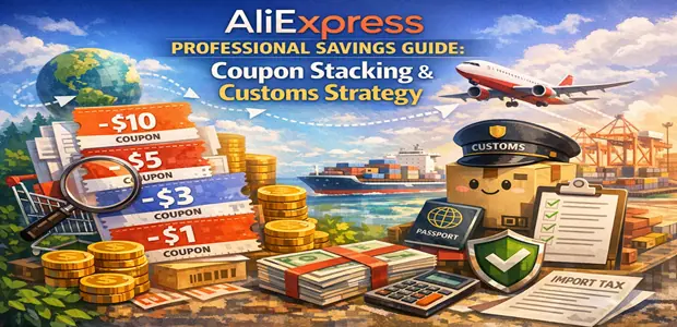 AliExpress Professional Savings Guide: Coupon Stacking & Customs Strategy 3 AliExpress Professional Savings Guide Coupon Stacking Customs Strategy