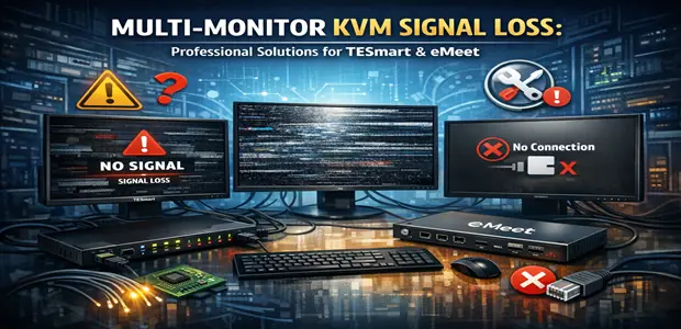 Multi-Monitor KVM Signal Loss: Professional Solutions for TESmart & eMeet 9 Multi Monitor KVM Signal Loss Professional Solutions for TESmart eMeet