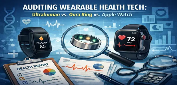 Auditing Wearable Health Tech Ultrahuman vs. Oura Ring vs Apple Watch