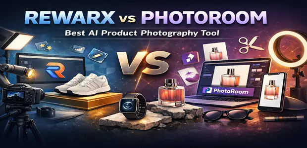 Rewarx vs PhotoRoom Best AI Product Photography Tool